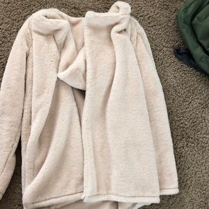 brandy Melville tan fur coat